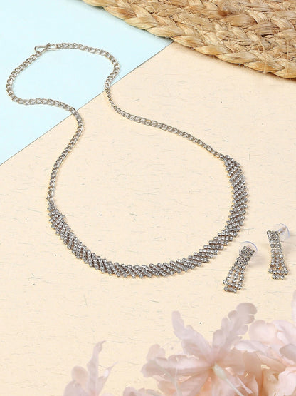 Sleek CZ Jewellery Set
