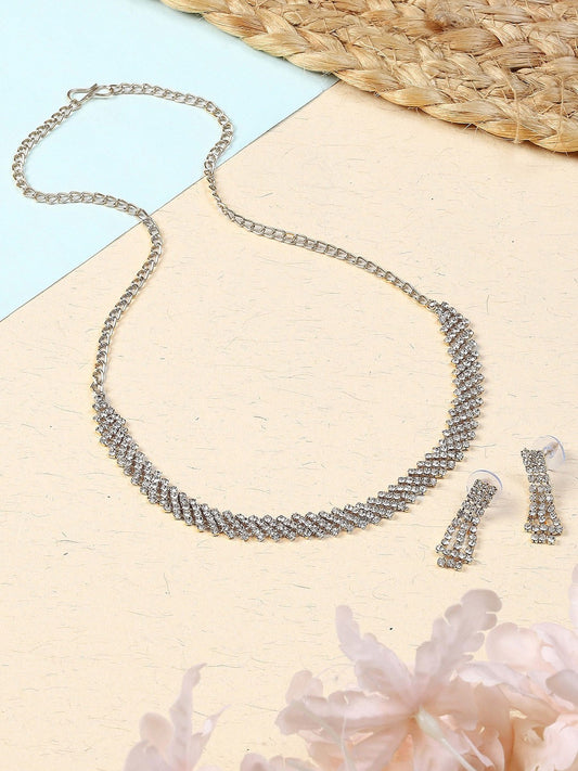 Sleek CZ Jewellery Set