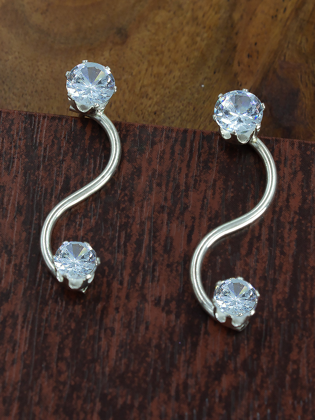Pack of 4 CZ Stud & Drop Earrings