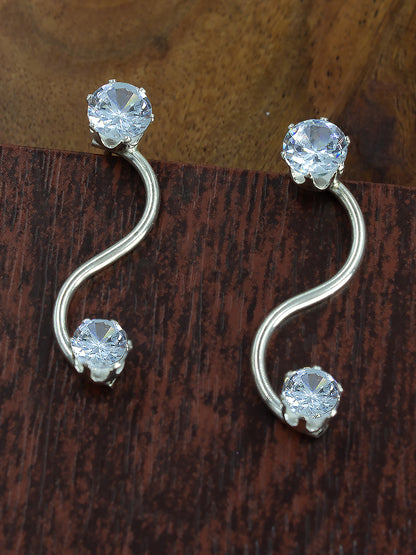 Pack of 4 CZ Stud & Drop Earrings