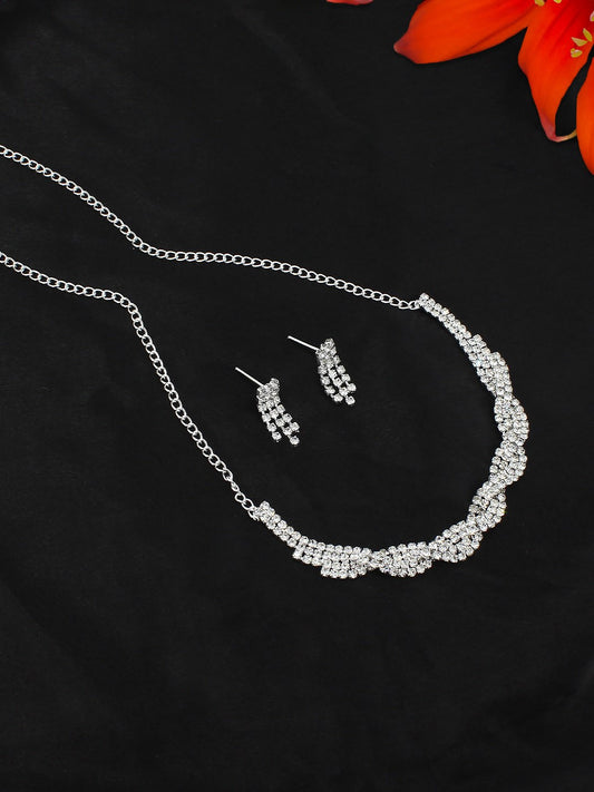 Twisted CZ Stones Jewellery Set