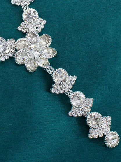 Silver Plated CZ-Studded Jewellery Set