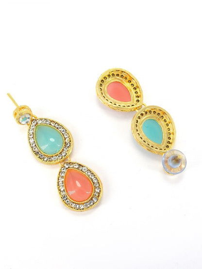 Multicolor Crystal Stones & Beads Jewellery Set