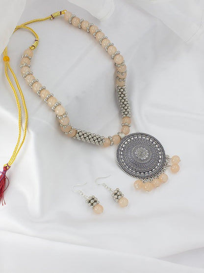 Long Beaded Tibetan Style Jewellery Set