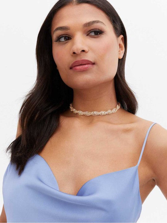 Rose Gold-Plated CZ-Studded Jewellery Set