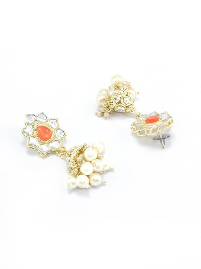 Gold-Plated Crystal Studded Jewellery Set With Maangtika