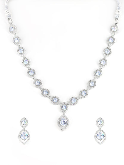American Diamond Long Jewellery Set