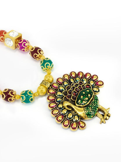 Multicolor Peacock Jewellery Set