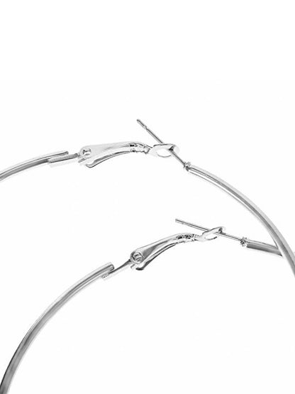 Silver Plated Big Hoop Earrings