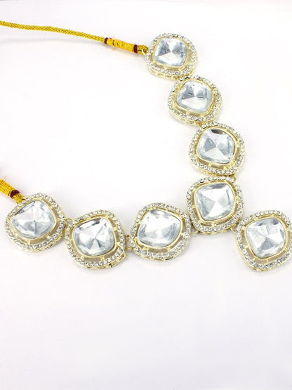 Kundan Square Jewellery Set