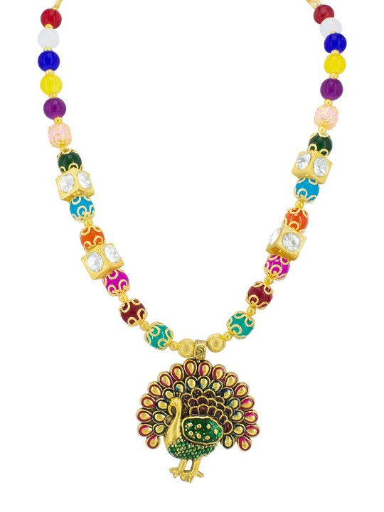Multicolor Peacock Jewellery Set