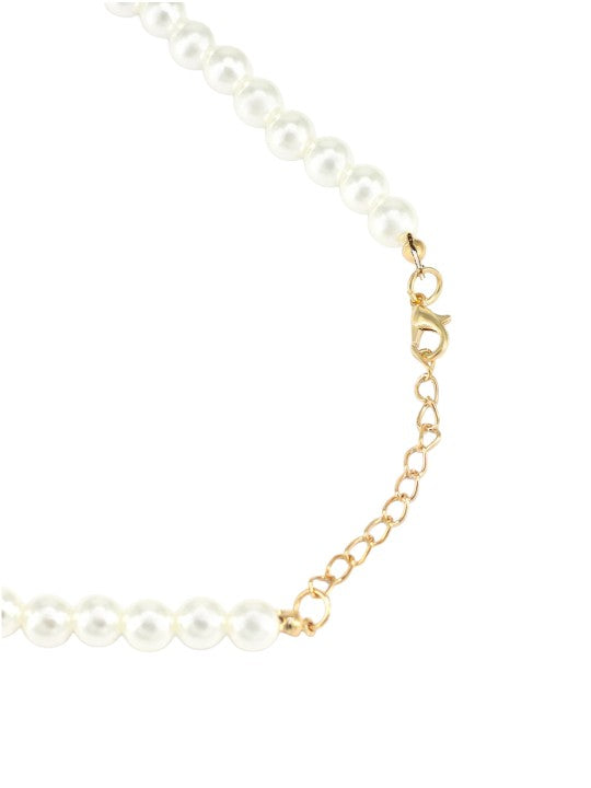 Gold Plated Pearl Beaded Moti Mala Necklace & Earrings