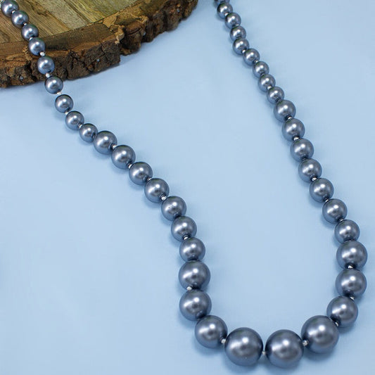 Silver-Plated Stainless-Steel Moti Mala Trendy Necklace