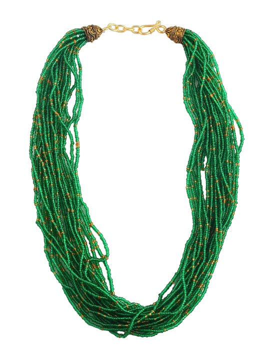 Green Beaded Jewellery Set