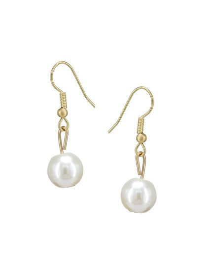 Gold Plated Pearl Beaded Moti Mala Necklace & Earrings