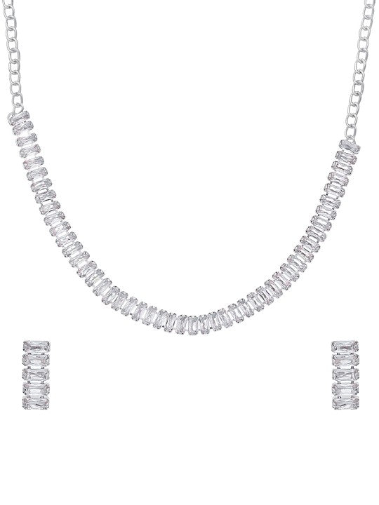 Sleek CZ Jewellery Set