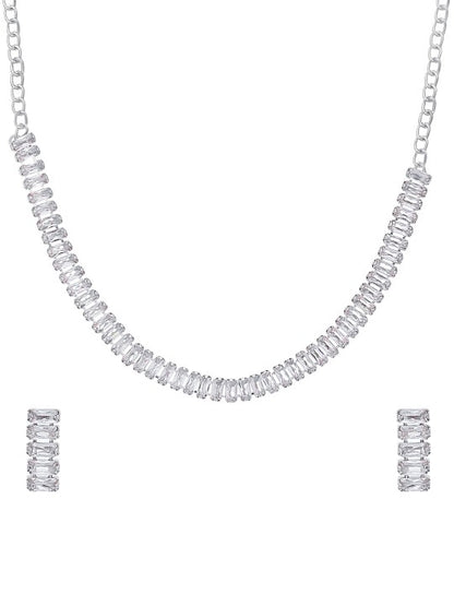 Sleek CZ Jewellery Set