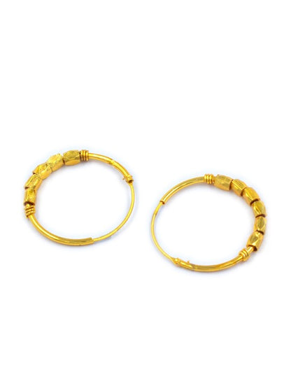 Circular Beaded Hoop Earrings