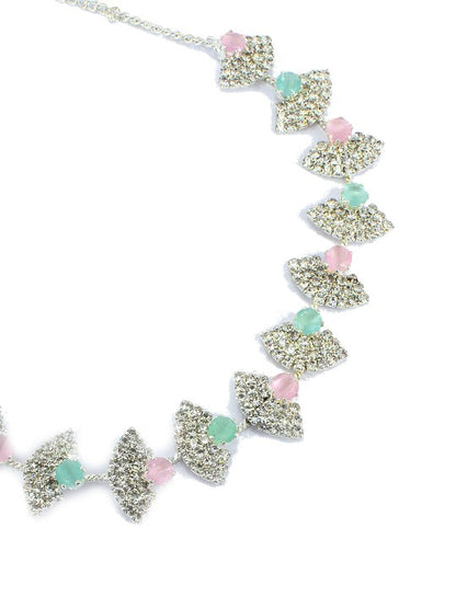 Silver Plated CZ-Studded Jewellery Set