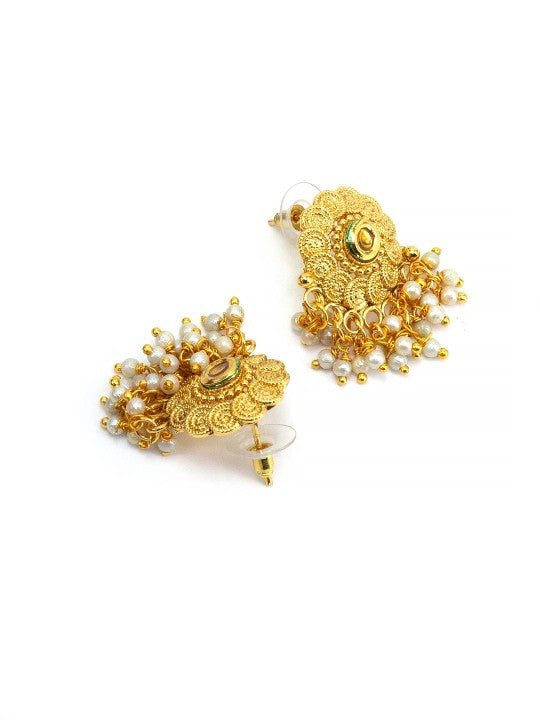 Gold Plated Floral Baeded Jewellery Set