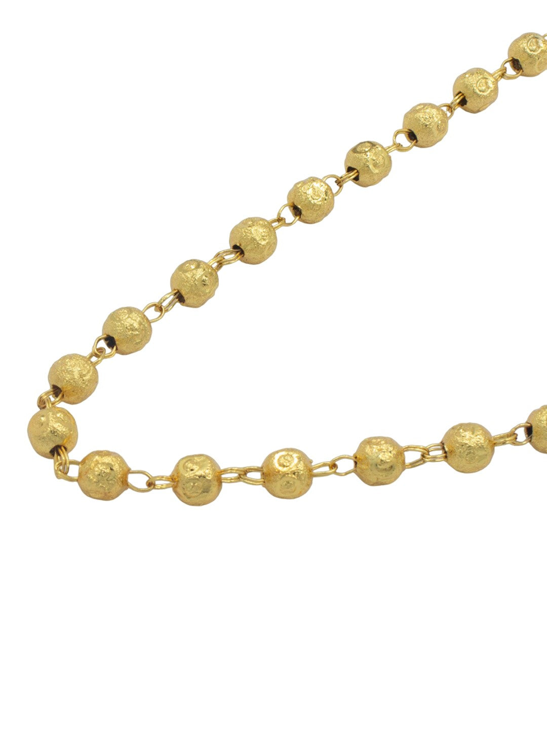22K Gold-Plated Beaded Matar Mala Chain Necklace