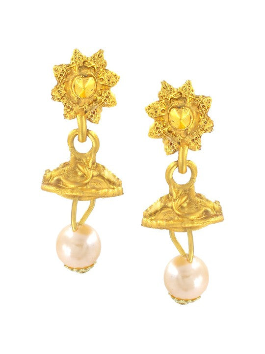 Gold-Plated Three-Layered Stone Studded Traditional Jewellery Set