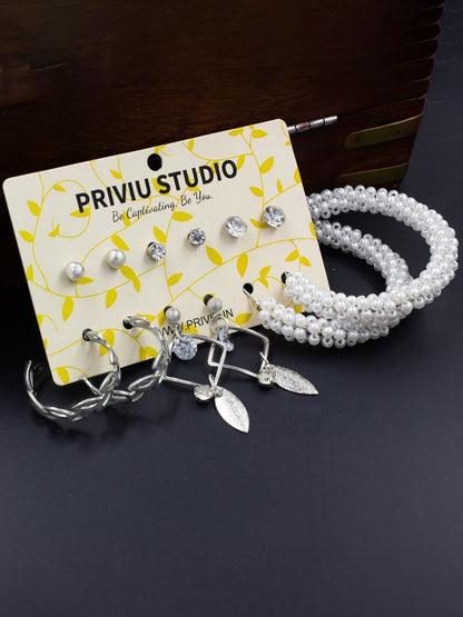 Pack of 6 Hoop & Stud Earrings