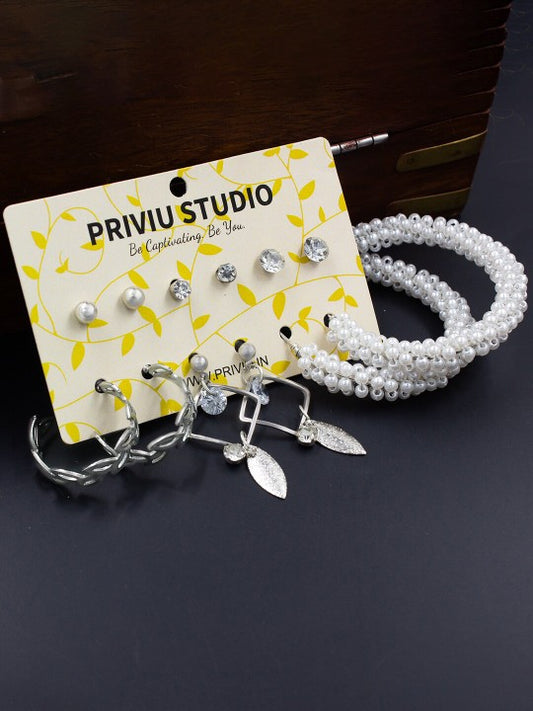 Pack of 6 Hoop & Stud Earrings