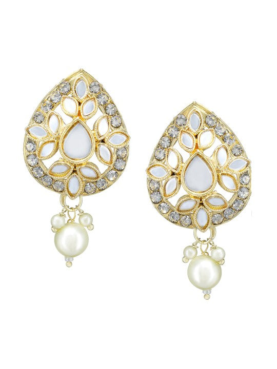 Artificial Stone & Beads Teardrop Jewellery Set