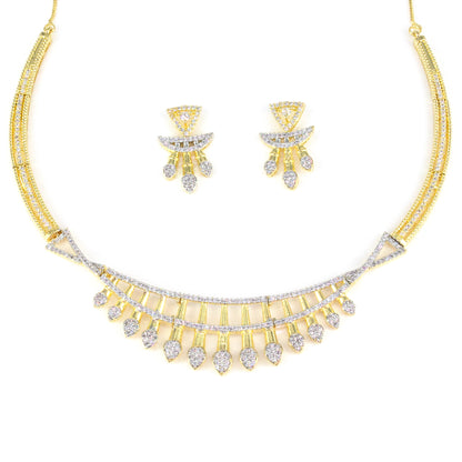 Gold Plated Designer AD Choker Jewellery Set