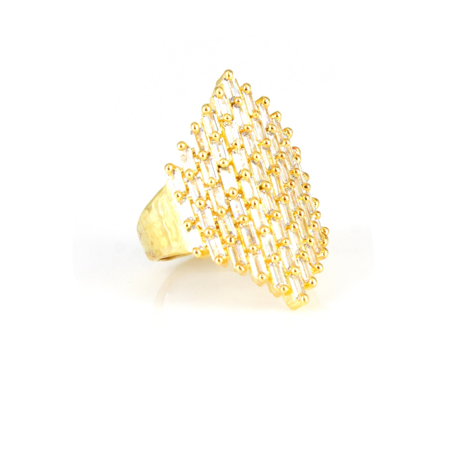 Gold Plated AD Adjustable Ring For Women