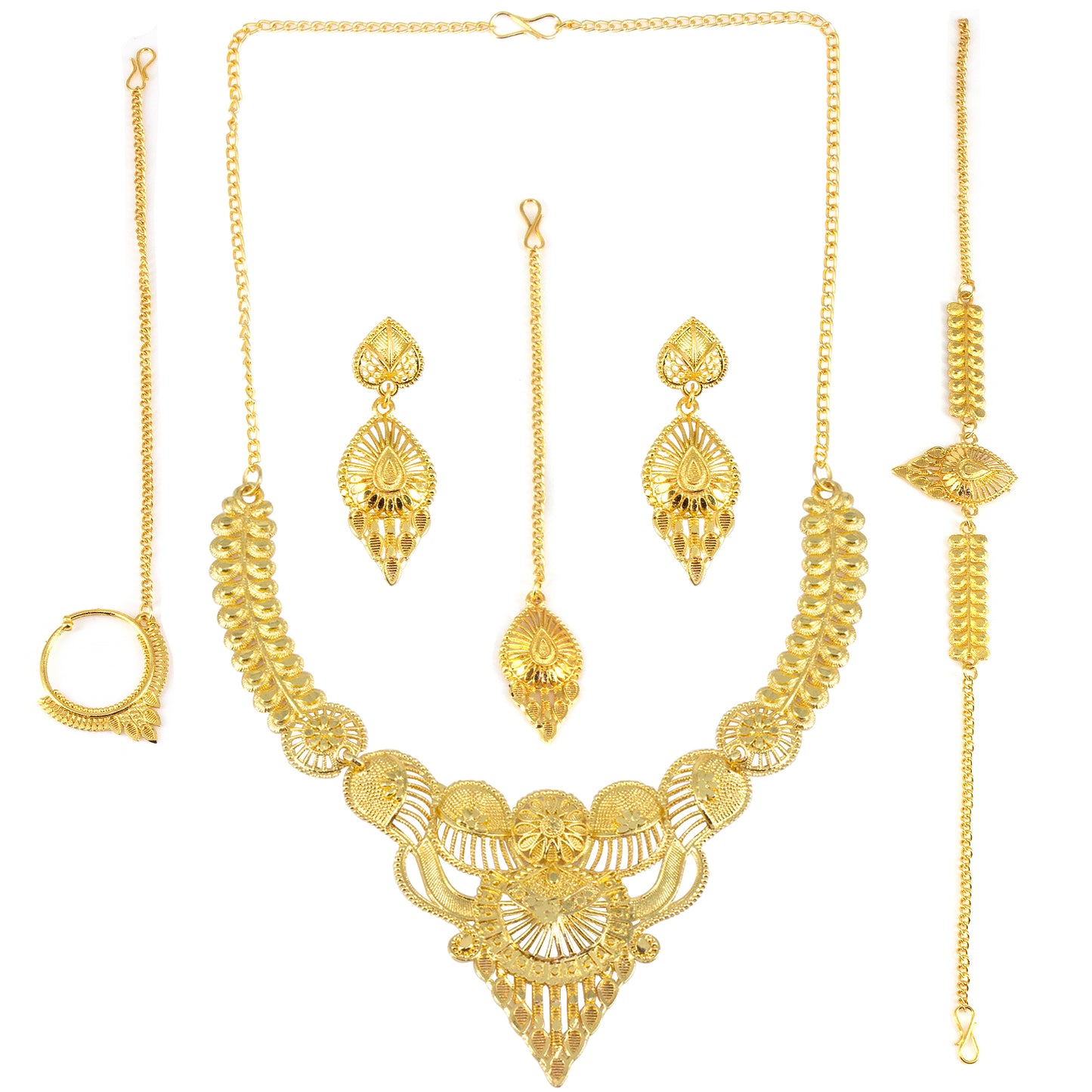 Gold-Plated Traditional Bridal Jewellery Set