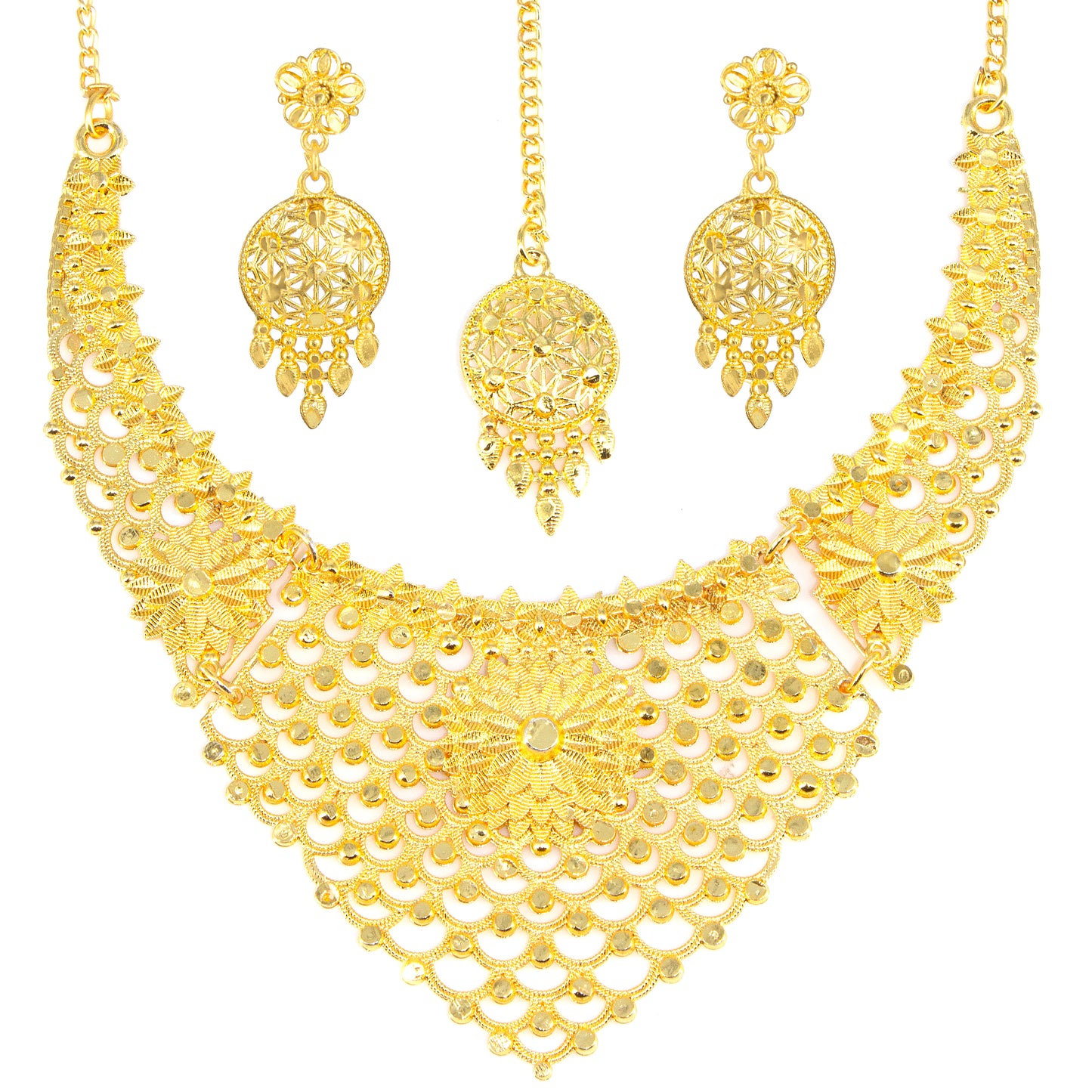 Gold-Plated Traditional Bridal Jewellery Set