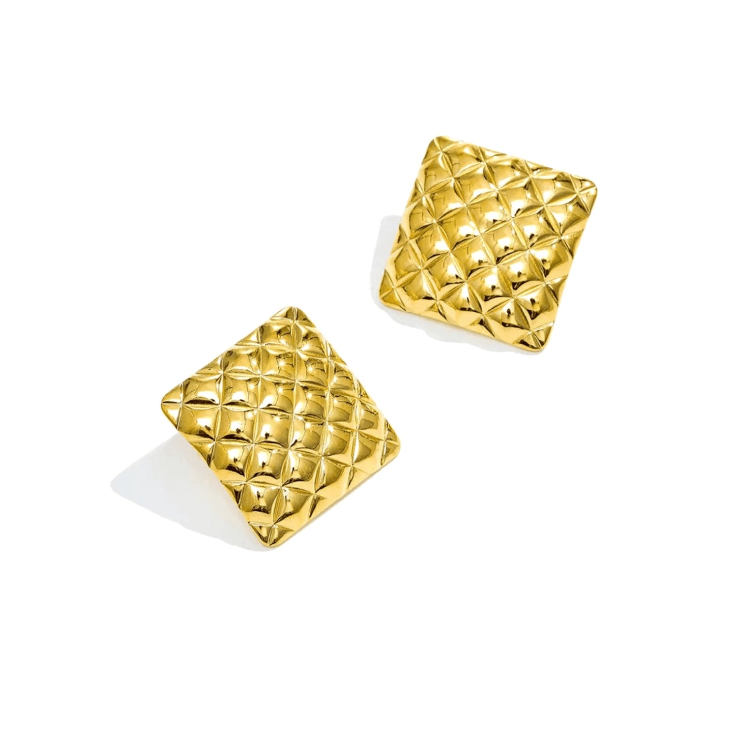 Stainless Steel Anti Tarnish Square Stud Earrings
