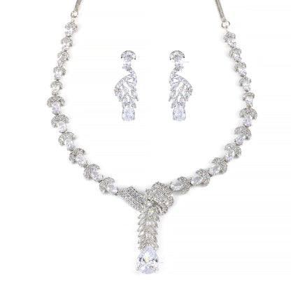 American Diamond Designer Statement Premium Jewellery Set