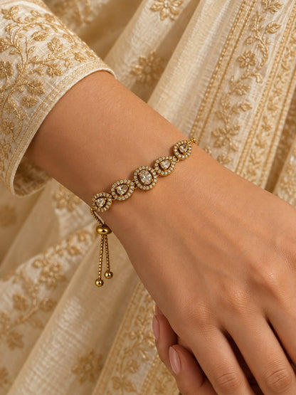 South India Gold Plated AD Bracelet for Women