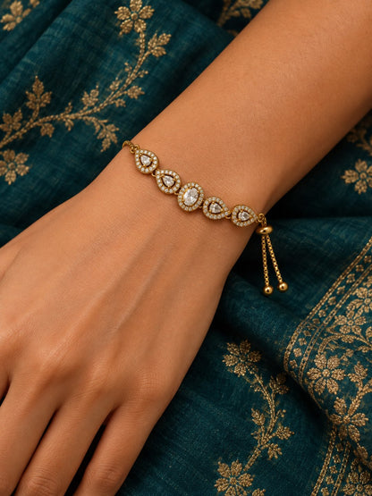 South India Gold Plated AD Bracelet for Women
