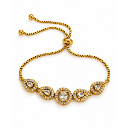 South India Gold Plated AD Bracelet for Women
