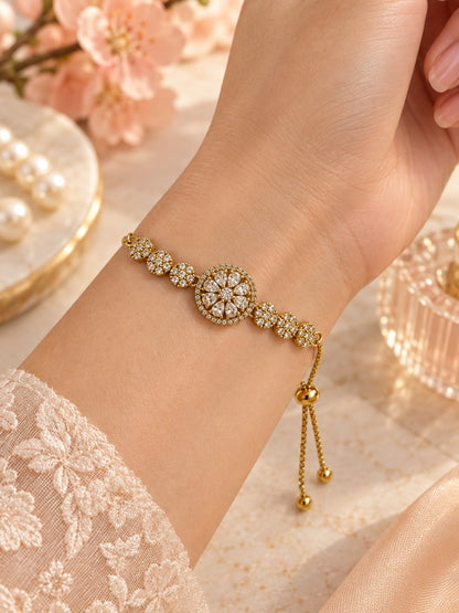 South India Gold Plated AD Bracelet for Women