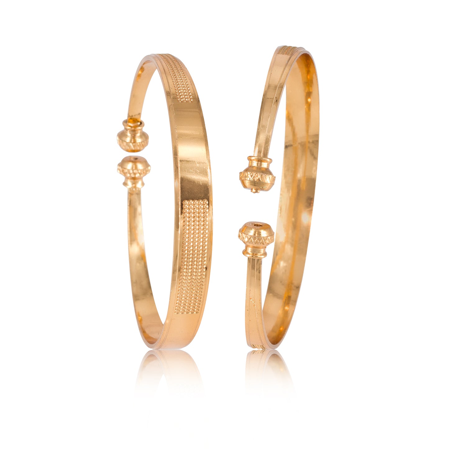 Set Of 2 Kada Style Adjustable Bangles