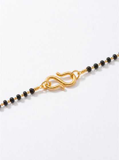 Gold Plated AD Heart Mangalsutra for women