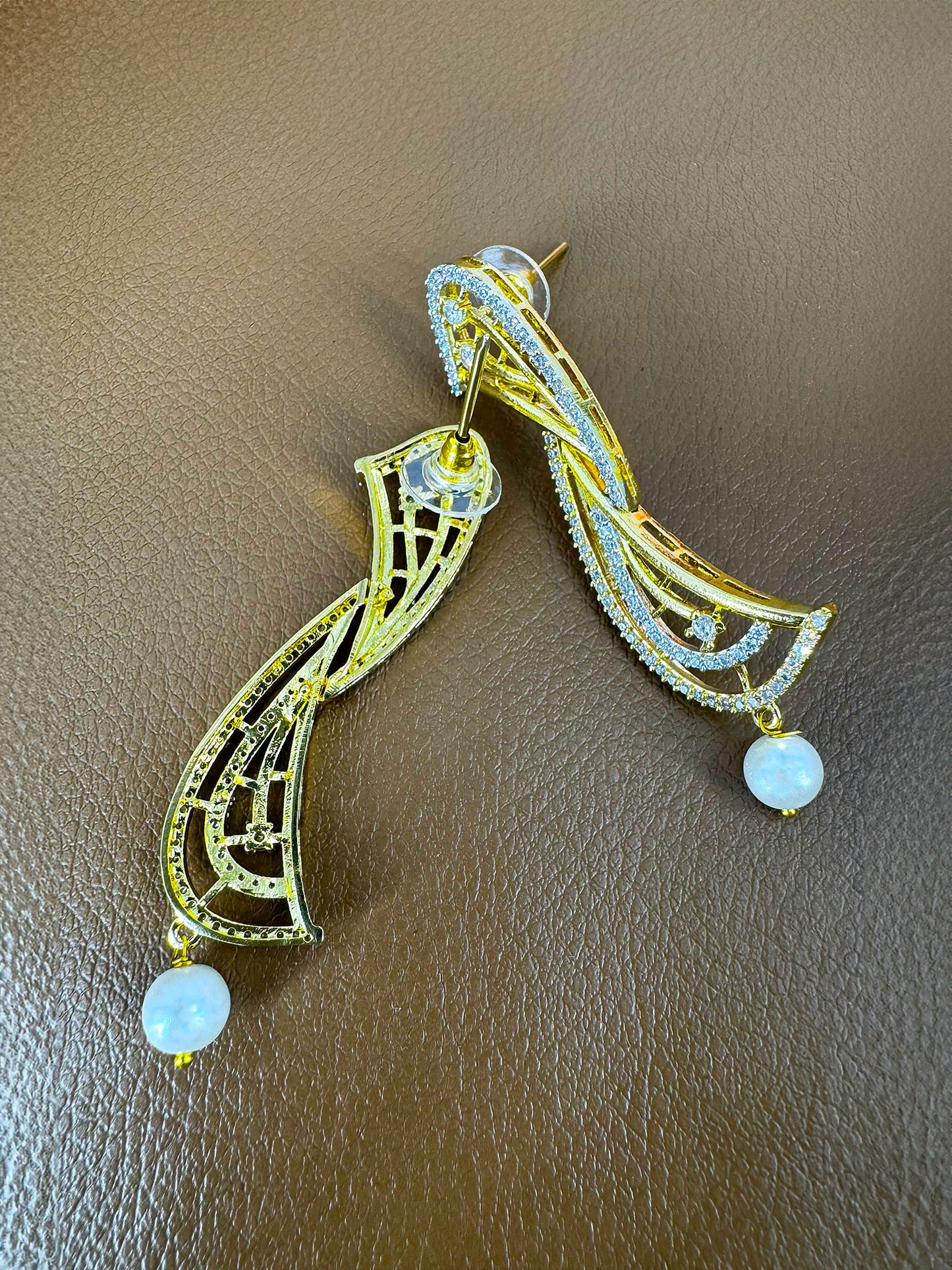 Gold Plated Designer AD Jewellery Set