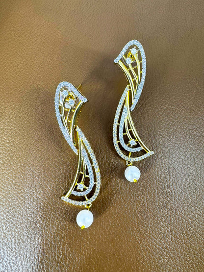 Gold Plated Designer AD Jewellery Set
