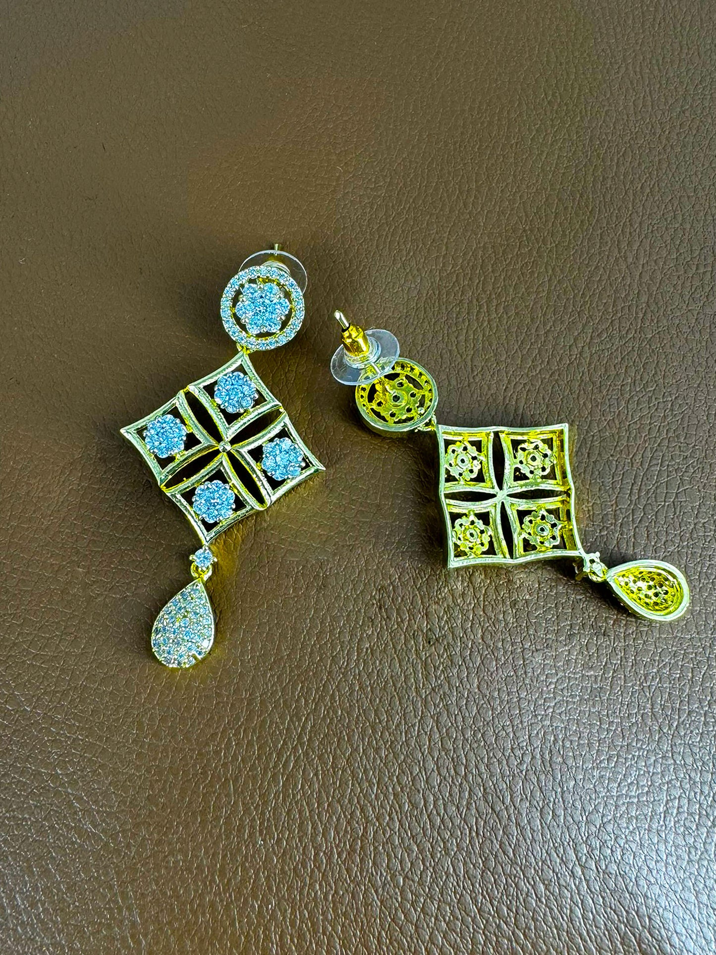 Gold Plated Designer AD Cocktail Jewellery Set