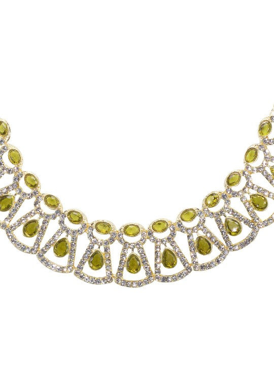 Green Floral Jewellery Set