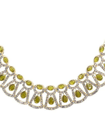 Green Floral Jewellery Set