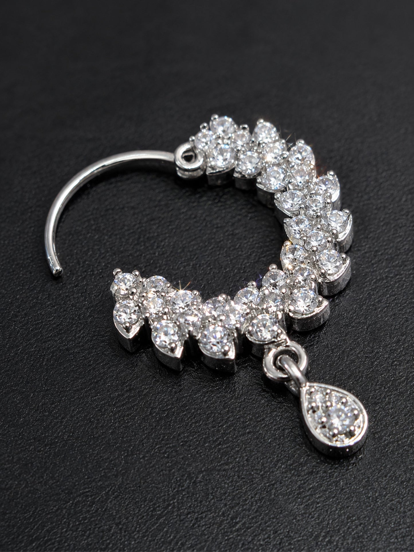 Silver Plated AD Nosering for Women
