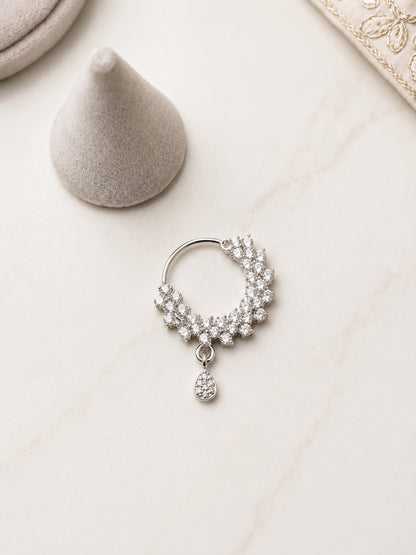 Silver Plated AD Nosering for Women