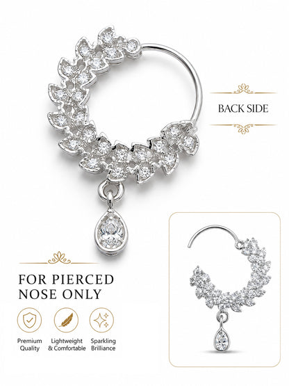 Silver Plated AD Nosering for Women