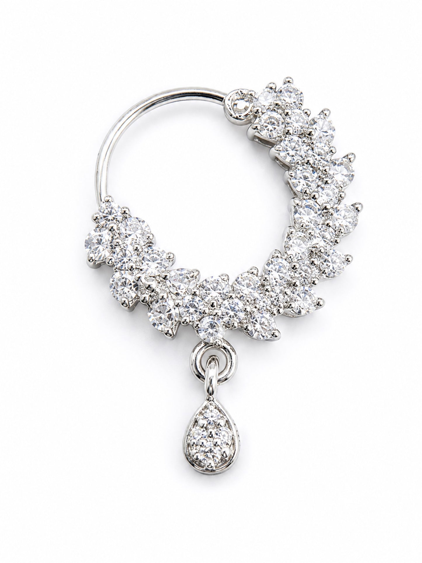 Silver Plated AD Nosering for Women